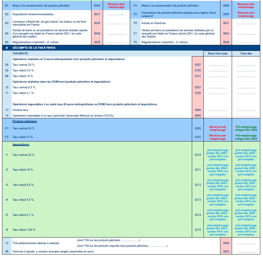 La nouvelle déclaration de TVA CA3 – 2022 - LégiFiscal
